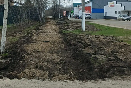 В Колышлее начался ремонт тротуаров на улицах Терешкиной и Советской