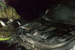В Пензе на ул. Кронштадтской ночью сгорел BMW