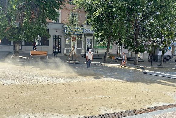 «Туман из песка»: в Пензе на Московской продолжаются работы
