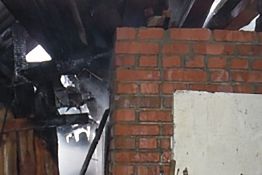 В Пензенском районе ночью сгорела баня