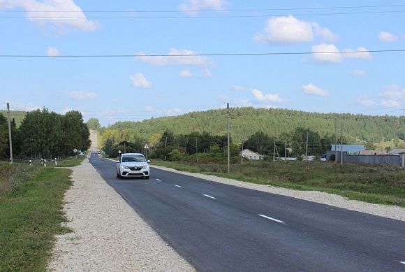 Веден в эксплуатацию участок дороги Нижняя Елюзань - Русский Камешкир - Лопатино