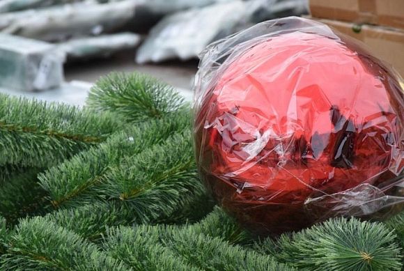 В Пензе начали устанавливать новую новогоднюю елку