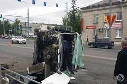 В Пензе водитель опрокинувшейся в Терновке маршрутки сел за руль нетрезвым