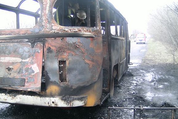 В Ростовской области сгорел автобус Сочи — Пенза, перевозивший спортсменов