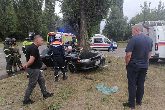 В Пензе «Тойота» врезалась в дерево, пострадали три человека