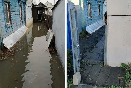 В Пензе семь часов откачивали воду из затопленных домов