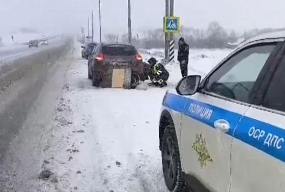 В Бессоновском районе госавтоинспекторы помогли попавшему в беду водителю