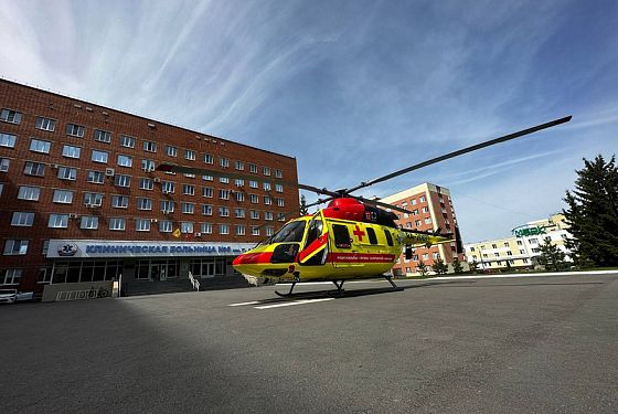 В Пензе пациента с патологией сердца доставили в больницу на вертолете