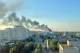 Олег Мельниченко прибыл на место тушения пожара на ТЭЦ-1