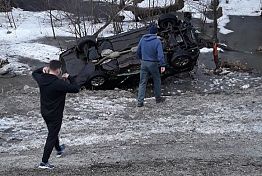 Пензенцы нашли перевернувшийся автомобиль без водителя 