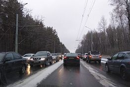 Снег спровоцировал пробки и ДТП в Пензе