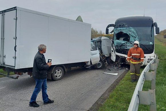 Появилось видео с места ДТП с автобусом в Вадинском районе
