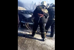 Появилось видео горящей Mitsubishi на трассе под Пензой