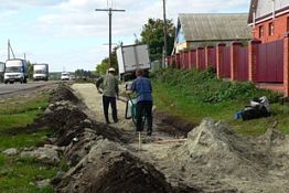 В селе Ленино Пензенского района делают тротуары