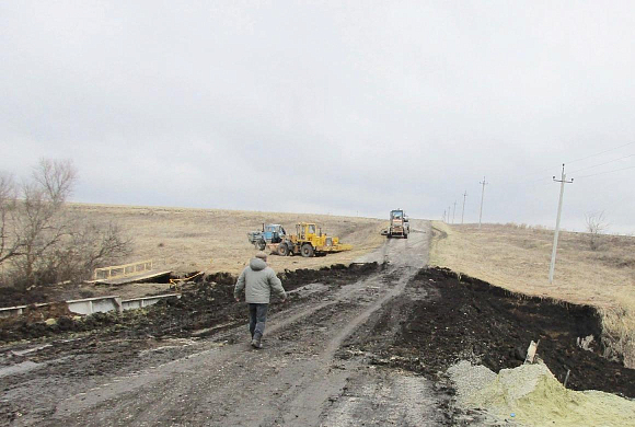 В Пензенской области восстановили провалившуюся дорогу