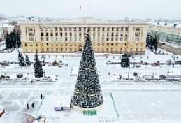 Пенза с высоты птичьего полета: набережная, ул. Кирова, пл. Ленина