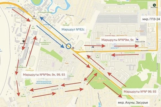 В Пензе из-за дорожных работ на Измайлова общественный транспорт изменит маршруты