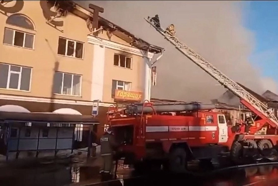 МЧС опубликовало видео пожара в Кузнецке