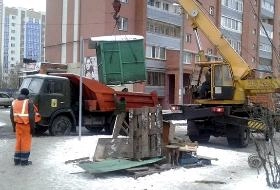 В Арбеково демонтировали два торговых павильона