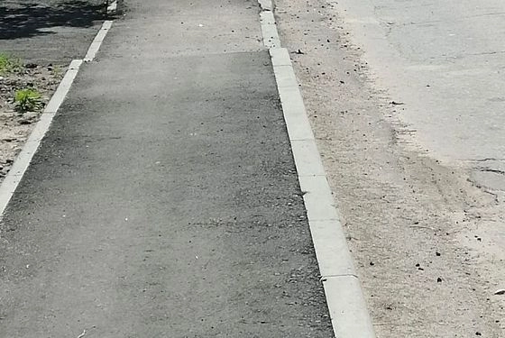 В Белинском благоустроили тротуар на улице Садовой