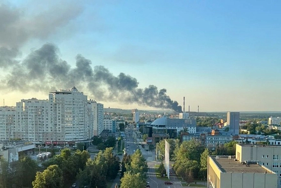 Олег Мельниченко прибыл на место тушения пожара на ТЭЦ-1