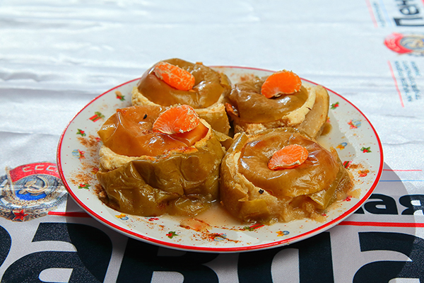 Фаршированные яблоки с творогом и мёдом
